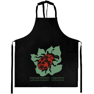 Discover Minimalist Bug Chilling on a Leaf | Funny Aprons