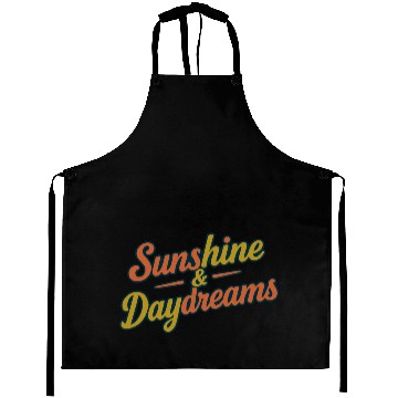 Discover Sunshine & Daydreams Retro Typography Design Aprons