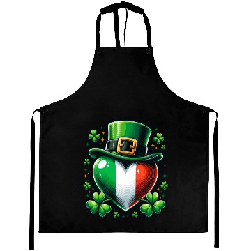 Discover Shamrock Heart Hat Love Aprons