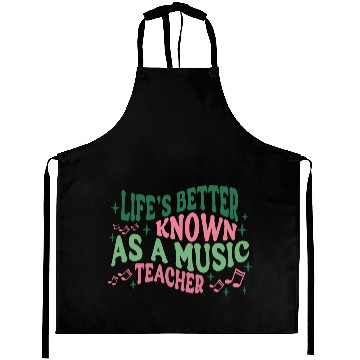 Discover Cute Retro Music Teacher Aprons Gift