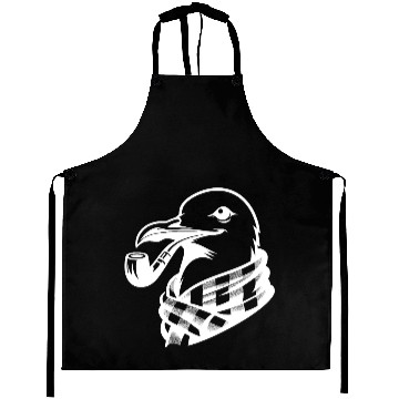 Discover Pipe-diving Seafarer Seagull As A Coastal Motif Aprons