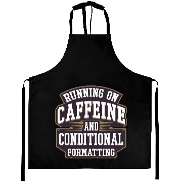 Discover Running on Caffeine for IT Tech and Data Analyst Aprons