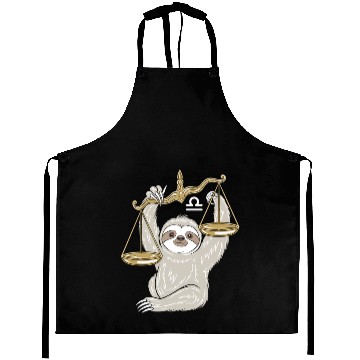 Discover Charming Libra Zodiac Sloth Balancing Serenity Aprons