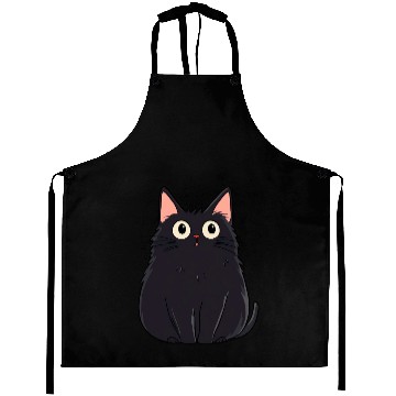 Discover Startled black cat Aprons
