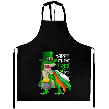 Discover Dinosaur St Patricks Day Happy St Pat Trex T rex Aprons
