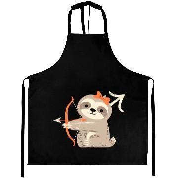 Discover Sagittarius Zodiac Sloth Archer Design for Aprons