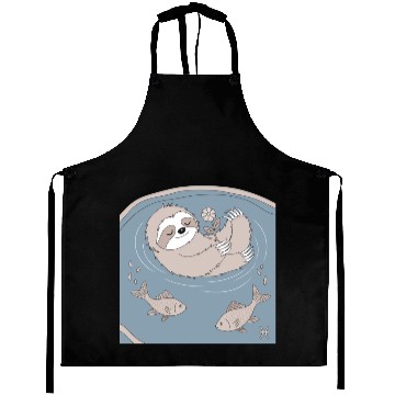 Discover Relaxing Pisces Zodiac Sloth Embracing Serenity Aprons