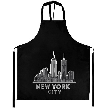 Discover New York City Skyline Art Deco Style Iconic Aprons