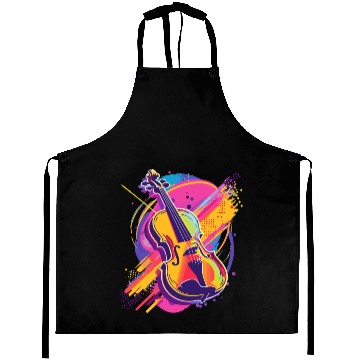 Discover Violin Cartoon Style Aprons