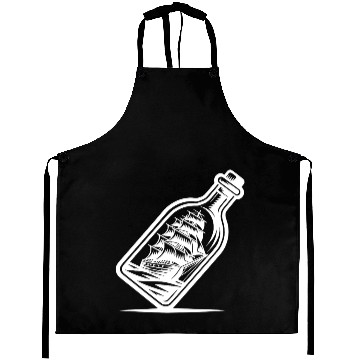 Discover Ship In A Bottle Sailing Ship With Set Sails Aprons