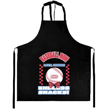 Discover Baseball mom Powered by love Aprons
