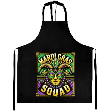 Discover Mardi Gras Squad Mask Beads Celebration Aprons