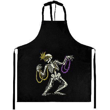 Discover Mardi Gras Skeleton With Beads Dance Aprons