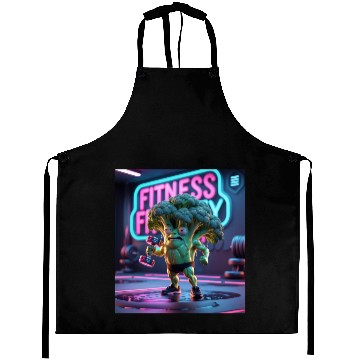 Discover Cartoon Broccoli Gym Aprons