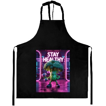 Discover Broccoli Gym Workout STAY HEALTHY Aprons
