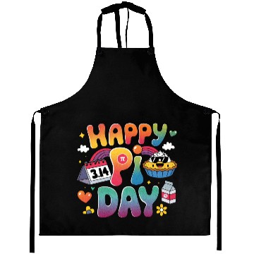 Discover Happy Pi Day Retro and Colorful Math Aprons