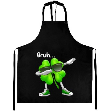Discover Bruh Dabbing Shamrock - Funny St Patricks Day Aprons