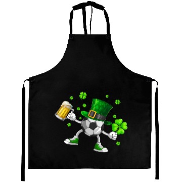 Discover Soccer Drinking Beer St Patrick's Day Aprons