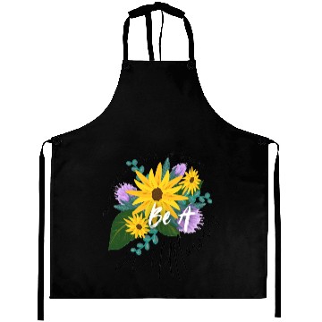 Discover Positive quote with wildflowers sunflower sticker Aprons