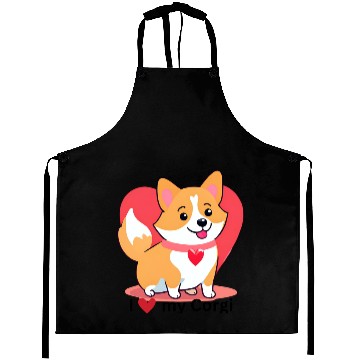 Discover I Love my Corgi Aprons