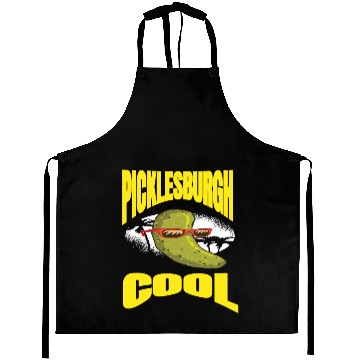 Discover Pittsburgh Humor Picklesburgh Cool Relaxing Pickle Aprons