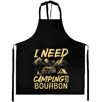 Discover I Need Camping And Bourbon Aprons