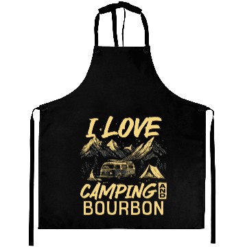 Discover I Love Camping And Bourbon Aprons