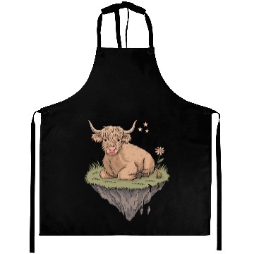 Discover Whimsical Escapism: Highland Cow Dreamworld Aprons