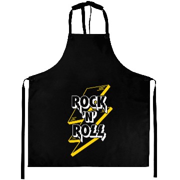 Discover Rock'N'Roll Sign With Lightning Bolt Aprons
