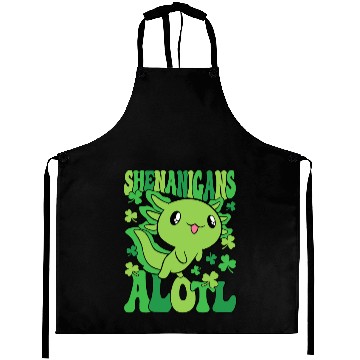 Discover Axolotl St. Patrick's Day Shenanigans Alotl Aprons