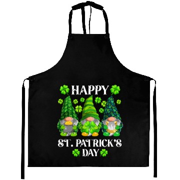 Discover Happy St. Patrick's Day Gnomes Shenanigans Irish Aprons