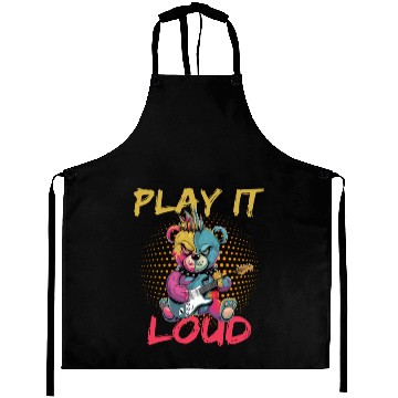 Discover Play It Loud Bear Rockin' Guitar Vibes Aprons