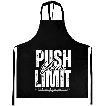 Discover Push Your Limit – Motivational Gym Design Aprons
