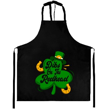Discover Dibs On The Redhead Funny St Patricks Day Drinking Aprons