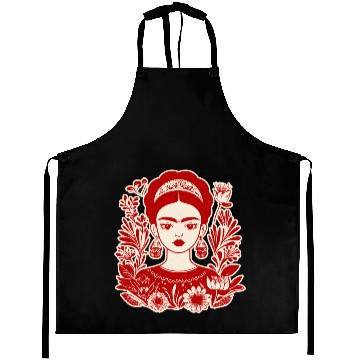 Discover Frida Kahlo Illustration Feminist Art Aprons