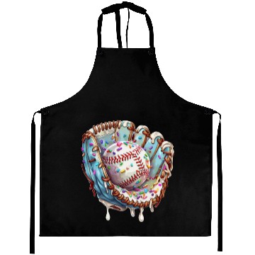 Discover Baseball Drip Ice Cream Sprinkles Baseball Glove Aprons