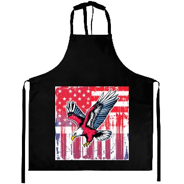 Discover American Eagle Illustration Aprons