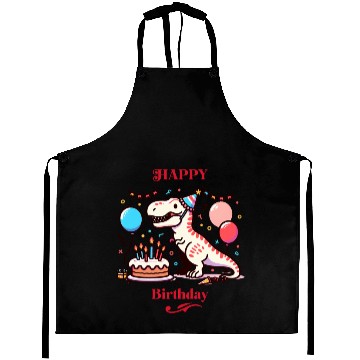 Discover Happy Birthday T-Rex Cake Balloons Aprons