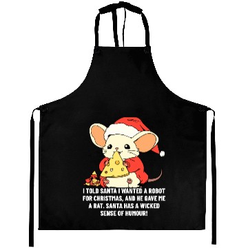 Discover Funny Christmas Rat Quotes Aprons