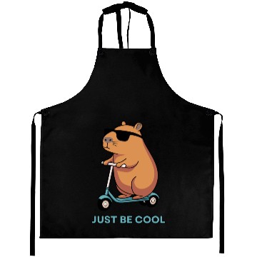 Discover Just Be Cool – Chill & Funny Capybara Design! Aprons