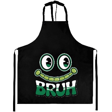 Discover Green Aesthetic Face St. Paddy’s Day Bruh Aprons