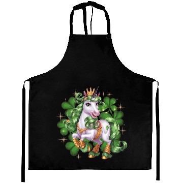 Discover St. Patrick's Day Unicorn Funny Lucky Unicorn Aprons