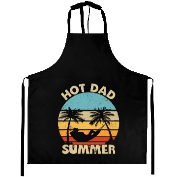 Discover Hot Dad Summer Vintage Retro Sunset Aprons
