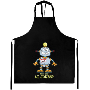 Discover AI Jokes Aprons