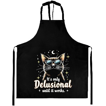 Discover Delusional Cat Cat Retro Cats Cat Lovers Aprons
