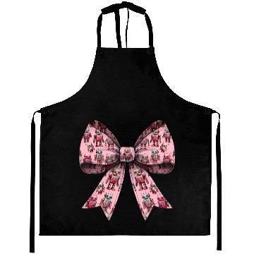 Discover Coquette Bow Robot Mothers Day Robotics Pattern Aprons