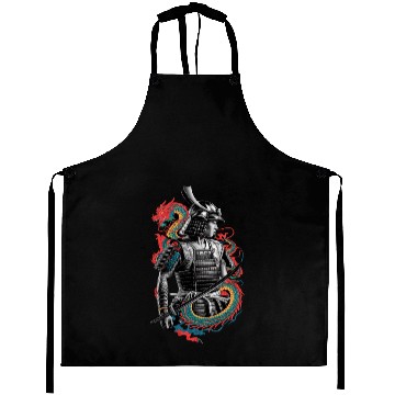Discover Samurai Spirit with Dragon Embrace Art Aprons