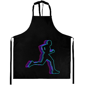 Discover Retro Runner Marathon Running Vaporwave Aprons
