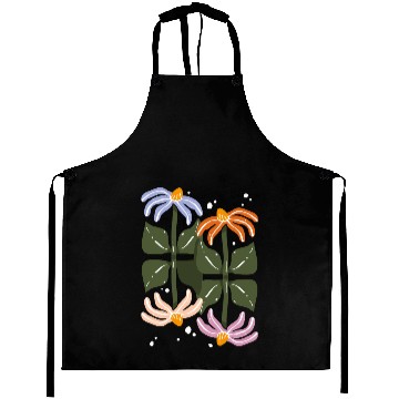 Discover Four Blooms – Abstract Garden Tile Aprons