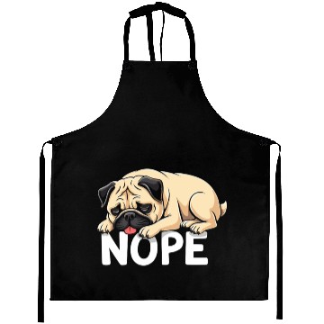 Discover Pug Pug Dog Fauer Dog Nope Mops Saying Aprons